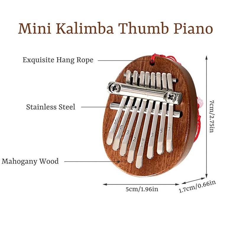 DSSPORT Mini kalimba 8 key thumb piano, african wood kalimba thumb piano  for Kids Adults,Finger Piano kalimba musical instruments for Msuic