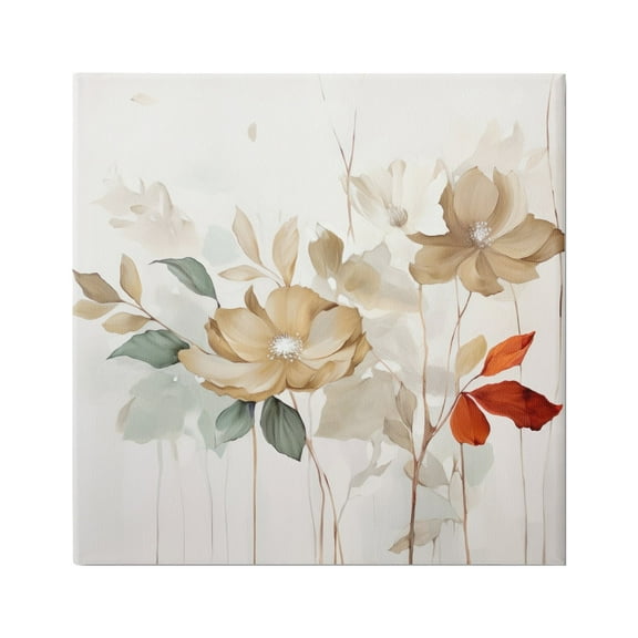 Stupell Industries Soft Modern Blooms Botanical & Floral Painting Gallery Wrapped Canvas Art Print Wall Art, 17 x 17