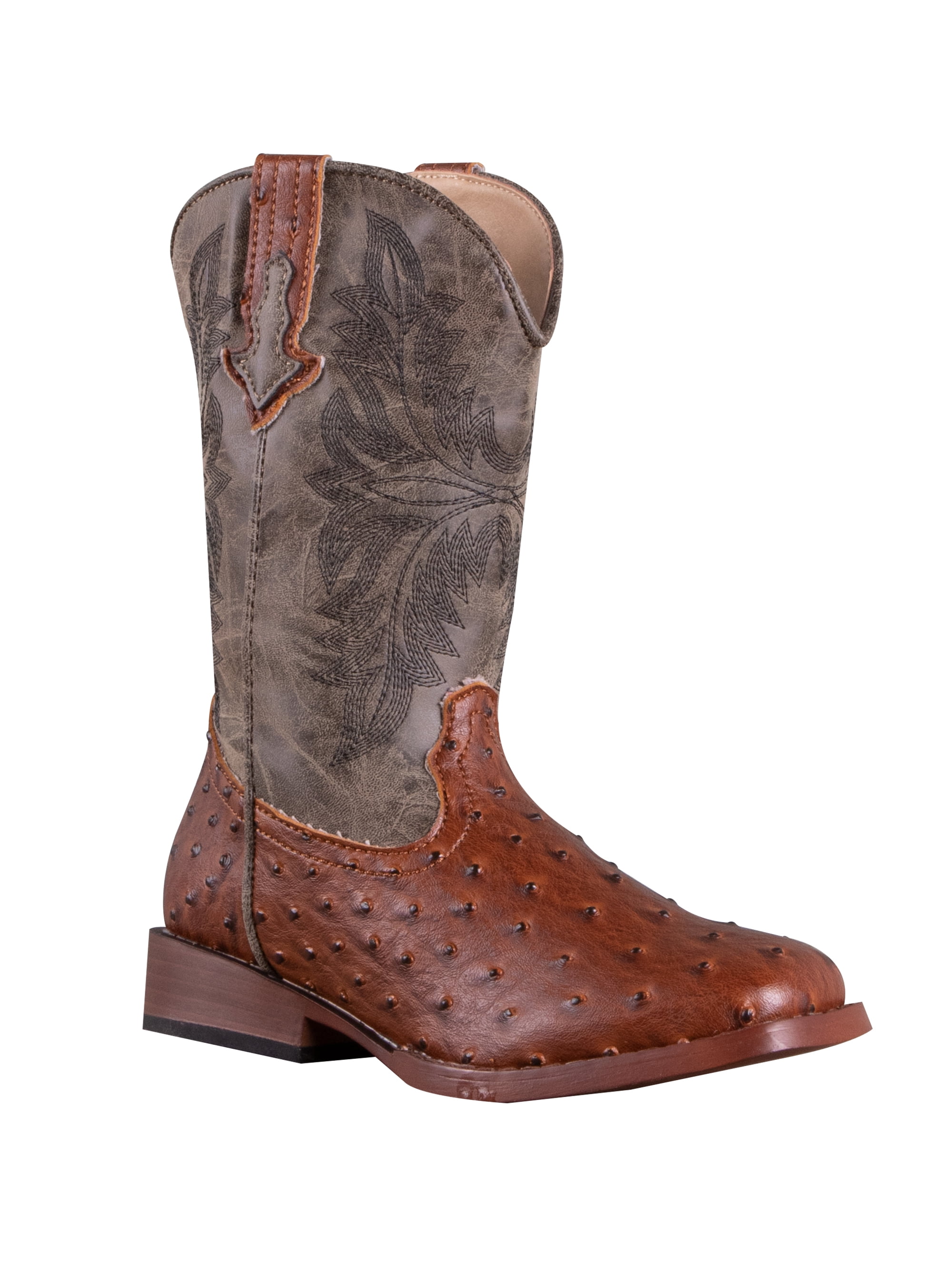 ostrich print boots