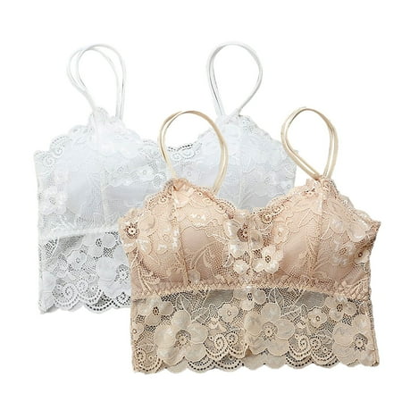 YEJIMAN Without Ring Gathered Comfortable Bra Bra Simple Natural Type Lace Anti Glare Wrapped Bra Underwear  Yellow Women Underwear Cotton  Nylon Spandex Cotton Underwear For Women