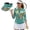 250th Anniversary Flower, variant on Women's Golf Shirt and Sun Visor Hat Set Green Golf Theme Breathable Fabric 3/4 Sleeve Golf Shirts Moisture Wicking Adjustable UV Protection Sun Hat Cap for Tennis Enthusiasts