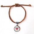 thumbnail image 1 of Dont Tread On Me Bracelet Leather Hide Rope Wristband Brown Jewelry, 1 of 3