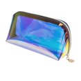 thumbnail image 3 of Neceser holográfico iridiscente para maquillaje, organizador de artículos de tocador con cremallera para mujer, ideal como regalo de vacaciones, para 22 cm x 8 cm x 11 cm, 3 of 10