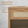 thumbnail image 6 of ARKANTOS Rattan Nightstand with Charging Station Set of 2 Bedside Table with Drawers Natural Oak, 6 of 10