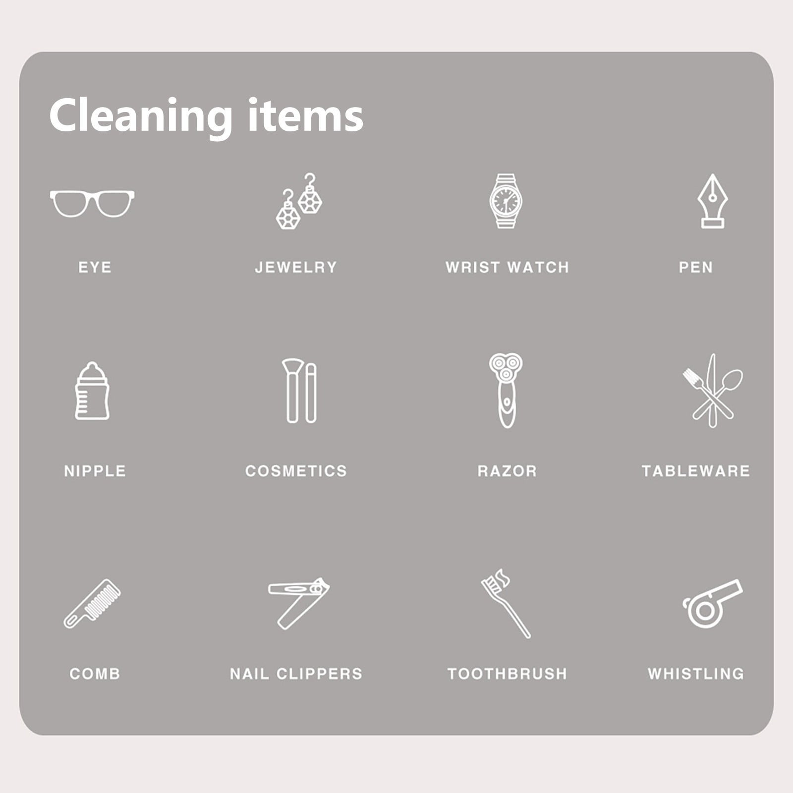 HARPI Premium Pink USB Ultrasonic- Glasses Cleaner Jewelry Cleaner Household Small Jewelry Cleaner.