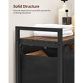 thumbnail image 3 of VASAGLE Laundry Hamper, Laundry Basket, Laundry Sorter with 3 Pull-Out and Removable Bags, Shelf, 3 x 10 Gallons (38L), Rustic Brown and Black, 3 of 8