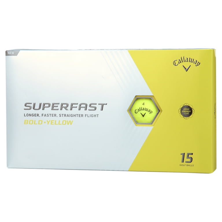 Callaway Superfast Matte Yellow Golf Balls, 15 Pack, 1.5 lb