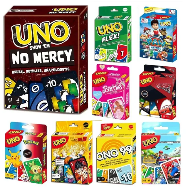Juego de cartas uno no mercy, juego de mesa de dibujos animados, entretenimiento familiar, divertido, uno no mercy, uno de Navidad, nuevo