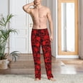 thumbnail image 2 of Sikiie Red Skulls 3 Pajama Pants Men, PJ Bottoms, Sleep & Lounge Pants-Small, 2 of 6