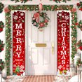 thumbnail image 4 of Diceymbol 2025Merry Christmas Banner Porch Sign Buffalo Plaid Christmas Porch Sign Hanging Xmas Decorations for Home Indoor Outdoor Wall Front Door Apartment Party Red Decors, 4 of 7