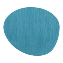 REGALWOVEN Placemats Set of 6 Oval Placemats for Kitchen Dining Table Decor Table Placemats Wipeable Table Mat Blue 18*12.5Inch