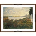 thumbnail image 5 of Art.com Red Flowers at the Bank at Argenteuil, 1877 Giclee Print by Claude Monet, Brown Frame Wall Art, 29" x 23", 5 of 5