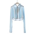 thumbnail image 2 of Ropa de protección solar de seda de para mujer, con capucha, Azul Zulema Ropa de protección solar, 2 of 8
