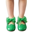 thumbnail image 6 of Gpaecead Girls Mesh Bow Mary Jane Shoes Soft Sole Non Slip Faux Leather Princess Dress Shoes For Toddler, Green, 6 of 8