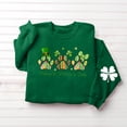 thumbnail image 5 of Womens St Patricks Day Tops Clover Shamrock Four Leaf Shirt Crewneck Long Sleeve Pullover Irish Green Sweatshirt Festival Tops, 5 of 5