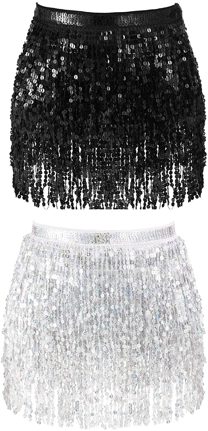 sequin skirt tassel