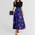 thumbnail image 1 of WILLBEST Vestidos Largos Falda Larga Con Estampado Del Día De La Independencia Para Mujer Falda Informal De Verano 521, 1 of 4