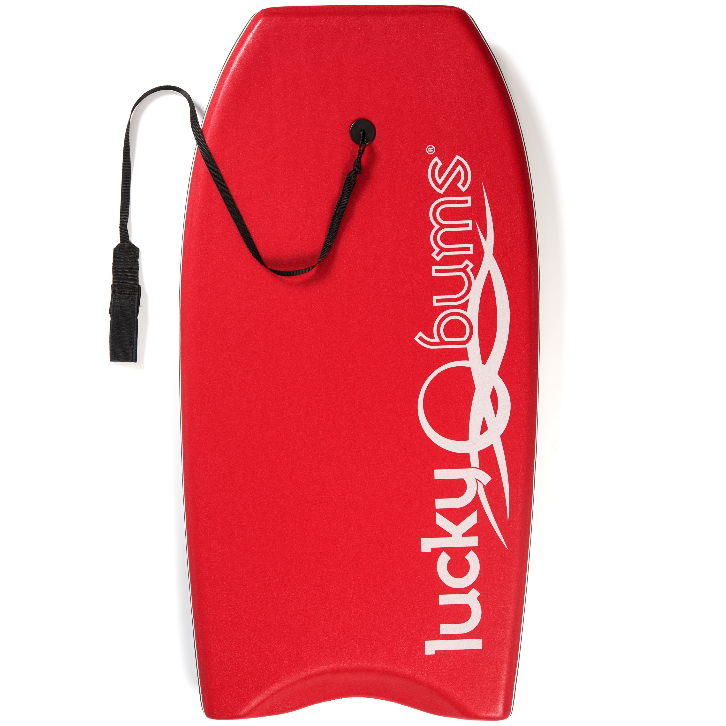 Lucky Bums Body Board with EPS Core Slick Bottom and Leash for Kids and Adults, 