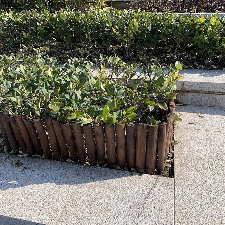 Worth Garden Outdoor Wood Edging Short Border Yard Fence for