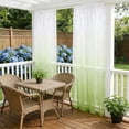 thumbnail image 4 of Rideaux d'Extérieur Imperméables Dégradé Vert à Passe-Tringle pour Patio, Panneaux d'Intimité / Draperies en Polyester Résistantes aux Intempéries et Résistantes à la Décoloration pour Balcon, Cour, Gazebo, Véranda / Rideaux Filtrant la Lumière avec Protection Solaire, 4 of 6