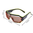 thumbnail image 3 of ER Gafas de neón Rave (azul + naranja) Gafas de sol LED con alambre intermitente que iluminan disfraces de DJ para fiestas, años 80, EDM, Halloween Rojo Verde, 3 of 5