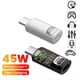 thumbnail image 2 of Adaptador PD45W de Interfaz para A USB Tipo C. Compatible con Transferencia de Datos de Carga Rápida. Tipo C A Adaptador de Interfaz para , B., 2 of 5