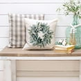 thumbnail image 2 of Farmhouse Decor Pillow Covers 16x16 Inch Set of 4 Lamb''s Ear Grapevine Wreath Eucalyptus Vase Decorative Throw Pillow Covers Bless our Home Pillowcase Farm Decorations Pillow Case for Couch Sofa, 2 of 6