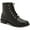 Black Leather, variant on Alfani Womens Bomontt Zip up Lugged Sole Combat & Lace-up Boots