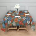 thumbnail image 3 of Pioneer Flower Floral Print Pattern Square Tablecloth, Waterproof Wipeable Spillproof Washable Table Cover for Home Kitchen Party and Daily Decor 52"x52", 3 of 6