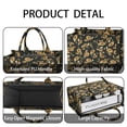 thumbnail image 4 of Large Capacity Tote Bag,Black Yellow White Flower Sunflower Pattern Handbag Fashion Luxury Tote Bag,15.7"x13"x 5.1" Inches,Laptop Compatible, 4 of 6