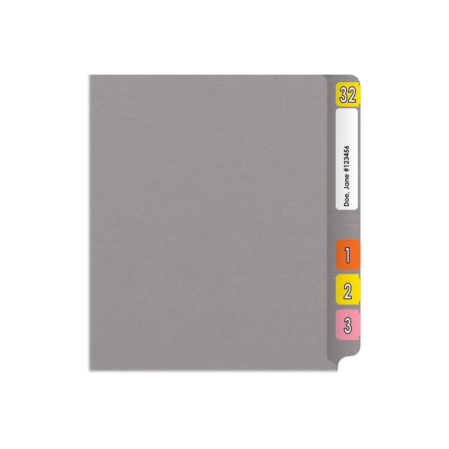 Medical Arts Press Reinforced End Tab File Folder Straight Cut Letter-Size Gray 50/Box (S-01501-GRY)