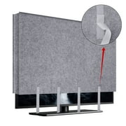 AYAMAYA TV Moving Cover for 65in Flat Screen TV, Heavy Duty Felt Screen Protector Anti-Scratch with Bottom Strap During House Moving Storing or Home Renovation, Gray