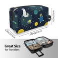 thumbnail image 4 of Goofa Space and Animals Printed Toiletry Bag with Handle,Large Capacity Travel Makeup Cosmetic Bag for Women, Carry on Airport Airline Compliant Bag, 4 of 9