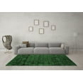 thumbnail image 3 of Ahgly Company Indoor Round Abstract Emerald Green Modern Area Rugs, 5' Round, 3 of 4