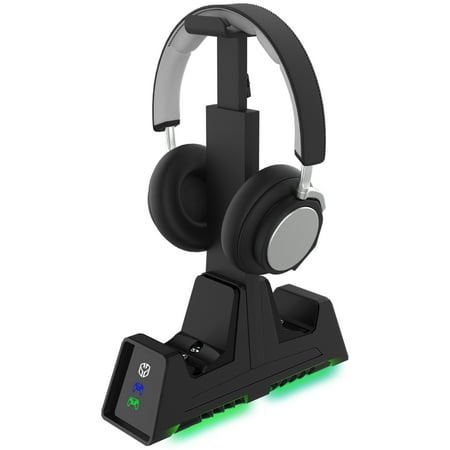 Ghost Gear - Xbox Series X Dual Controller Charge Station and Headphone Stand - Black