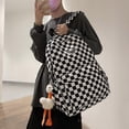 thumbnail image 3 of SQDWYGUO Y2K Checkered Backpack with Kawaii Pendant Checkerboard Backpack Cute Preppy Laptop Backpack Light Rucksack,Black, 3 of 7
