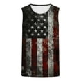 thumbnail image 4 of UVEASISHA Mens Summer Tank Tops 4th of July Sleeveless Patriotic Shirts American Flag Distressed Print Muscle Tanks Crewneck Casual Workout Tank Top Wine L, 4 of 4