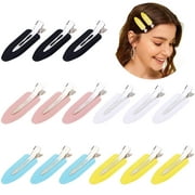 15 Pieces 2.4 inch No Bend Hair Clips, No Crease Hair Clips, Styling Clips for Hairstyle, Curl Pin Clips for Makeup, Bangs Hair Clips for Women and Girls