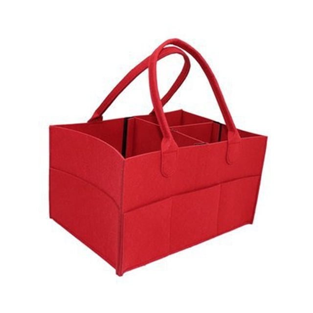 Bolsa de pañales para bebés - Contenedor de almacenamiento para guardería y organizador de automóviles para pañales