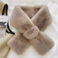 thumbnail image 2 of WonderWiz Faux Fur Scarves for Women, Neck Shrug for Spring Fall Winter Super Soft Cozy Khaki One Size, 2 of 4