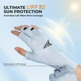 thumbnail image 2 of KastKing  Fingerless SPF Sun Gloves, UPF50+ Sun Protection Fishing Gloves, Hydrocool® Technology, Open Palm Design, Extended Cuff UV Protection Gloves for Fishing-Ultimate Angler, 2 of 10