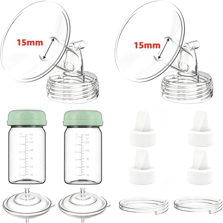 XIRQI Replacement Pump Parts Complete Kit for S1/S2/9 Plus/Synergy Gold Breast Pump Parts Help to Restore Pump Suction,Include Flanges 15Mm/Valves/Backflow Protectors/Tubing