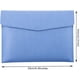 thumbnail image 2 of Carpeta de archivos A4 de cuero sintético FloreceBien, portadocumentos, resistente al agua, con cierre a presión, color azul, 2 of 5