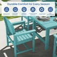 thumbnail image 4 of KINGYES All Weather Outdoor Dining Chairs Set of 2, HDPE Oversized Patio Chairs, Aruba Blue, 4 of 9
