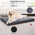 thumbnail image 4 of MIHIKK Cama ortopédica para perros medianos y grandes, cama de espuma para perros con funda extraíble, cama para mascotas lavable a máquina (35 x 22 x 3 pulgadas, gris oscuro), 4 of 5
