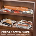 thumbnail image 4 of Knife Display Case, Knife Collection Display Holder with Glass Lid & Drawers (Walnut), 4 of 6