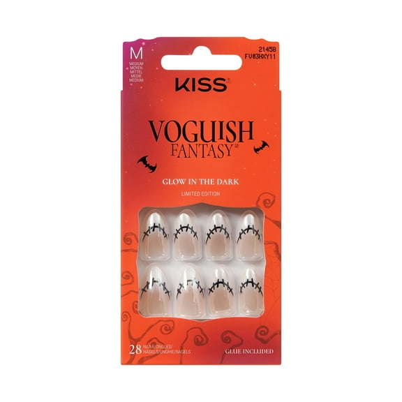 KISS Voguish Fantasy Halloween Press On Nails Almond, ‘Spooky Specta’, Medium, 28 Count