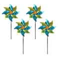 thumbnail image 1 of Uxcell 4-Pack Molinos de Viento de Flores Brillantes para el Césped, Molinos de Viento Reflectantes de Plástico de 20 Pulgadas para Decoraciones de Fiesta [Amarillo, Azul], 1 of 7
