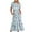 Multicolor, variant on ICHUANYI Women's Summer Stylish Dresses Floral Print Short Sleeve Crew Neck Loose Long Dress Trendy 2024
