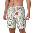 thumbnail image 2 of Uemuo Colorful Mushrooms and Plants Pattern Mens Swim Trunks Quick Dry Board Shorts with Mesh Lining, Stretch Beach Shorts Quick Dry No-Chafing Board Shorts-X-Large, 2 of 9